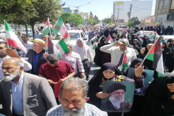 مردم ایلام در حمایت از مظلومان غزه راهپیمایی کردند