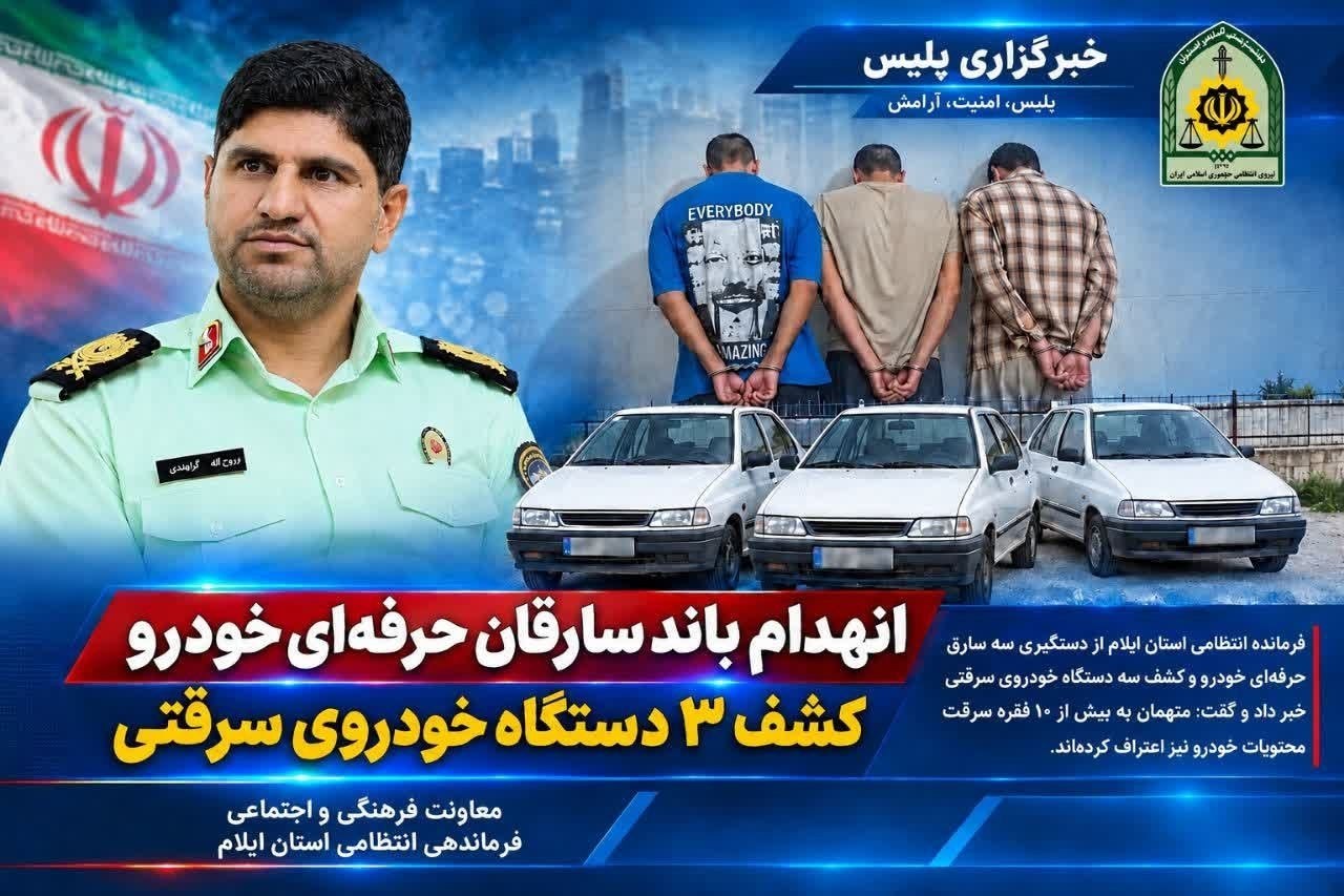 انهدام باند سارقان حرفهای خودرو / کشف ۳ دستگاه خودروی سرقتی